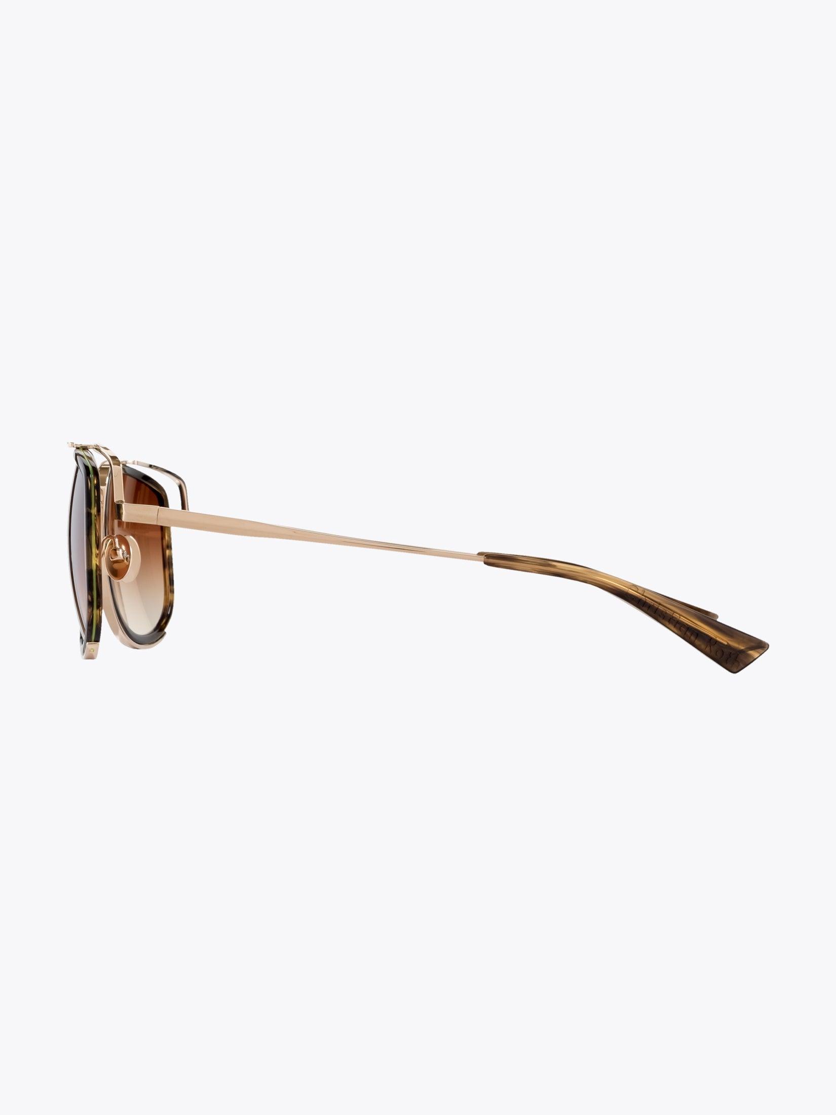 CHRISTIAN ROTH CR-100 Brown/Gold Sunglasses