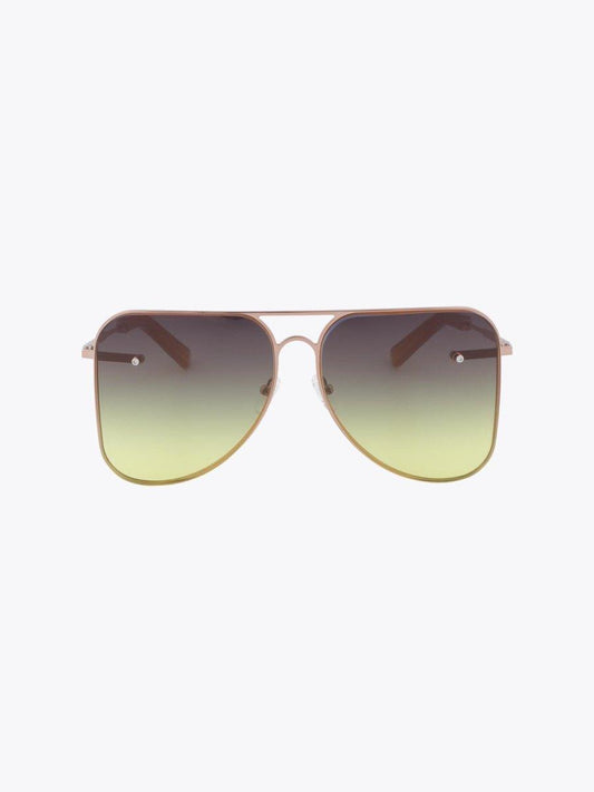 Fakbyfak X Manish Arora Gold/Blue/Brown Sunglasses - Apodep.com