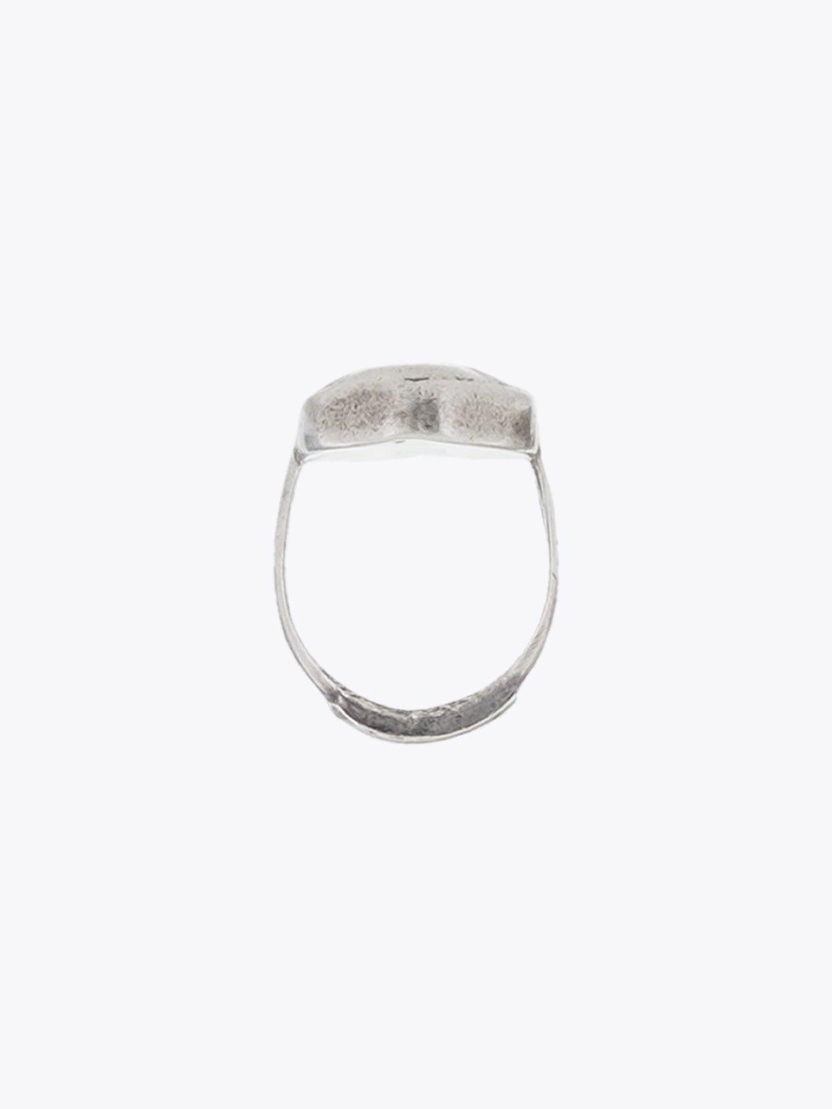 GOTI AN517 Oxidised Silver Signet Ring