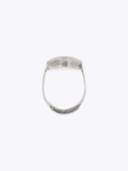 GOTI AN517 Oxidised Silver Signet Ring - APODEP.com