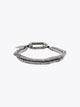 GOTI BR1203 Oxidised Silver/Cotton Bracelet