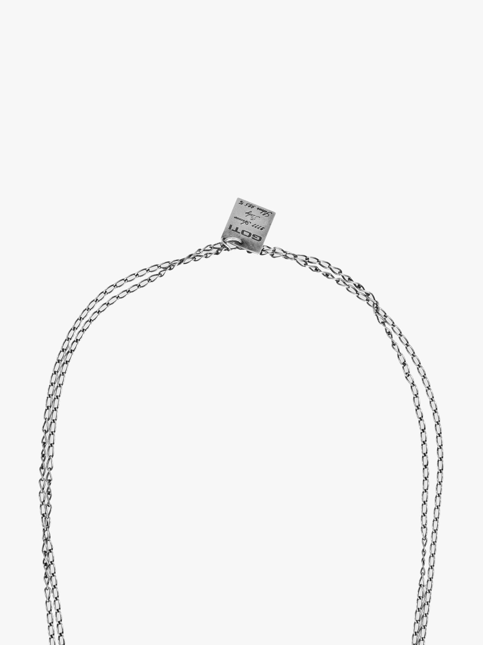 GOTI CN1146 Oxidiertes Silber Halskette