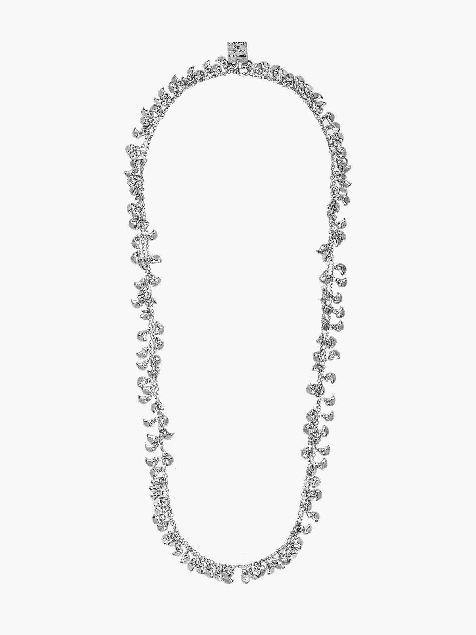 GOTI CN1283 Oxidiertes Silber Halskette