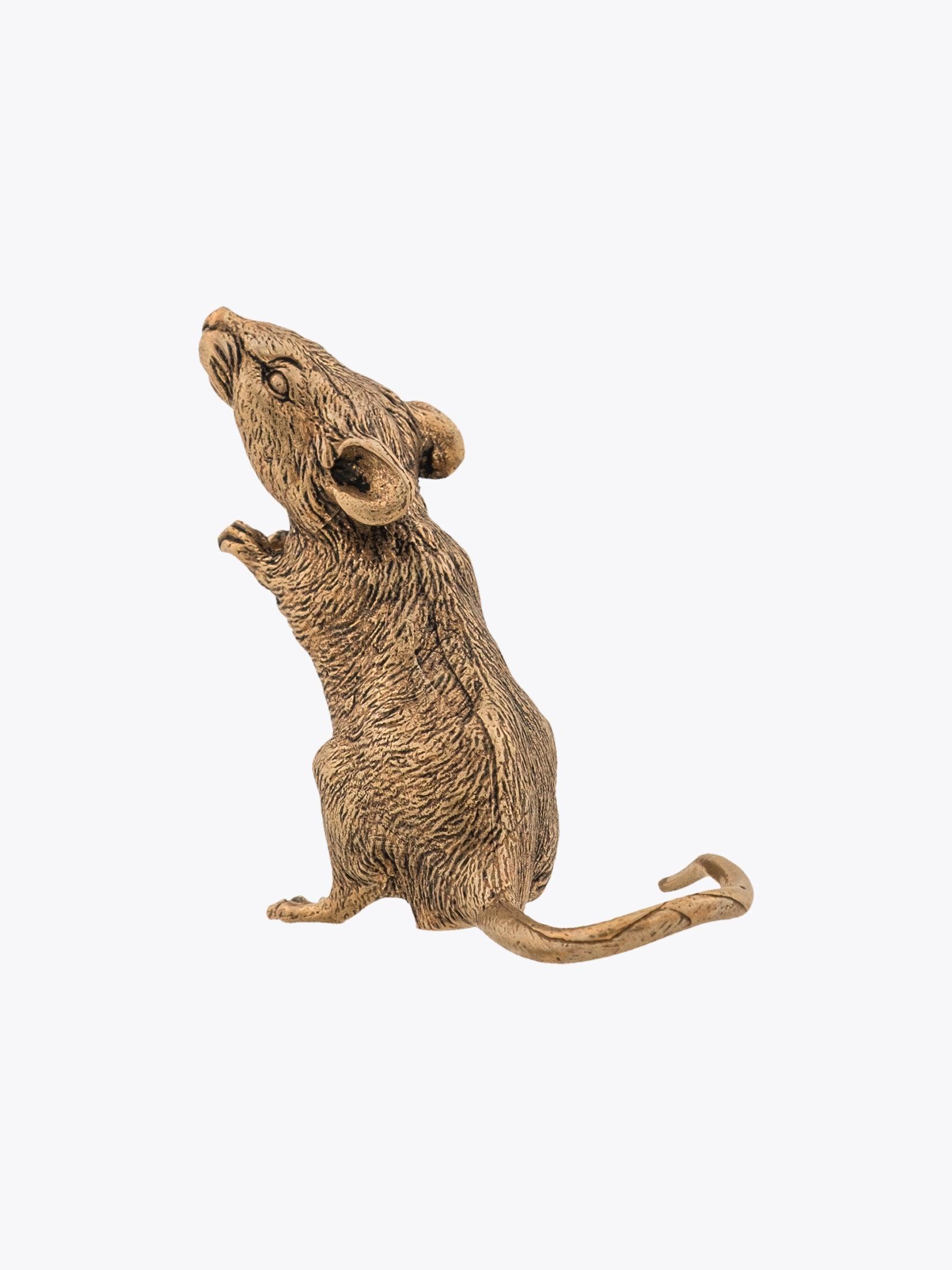 GOTI Lucky Mouse Brass Paperweight