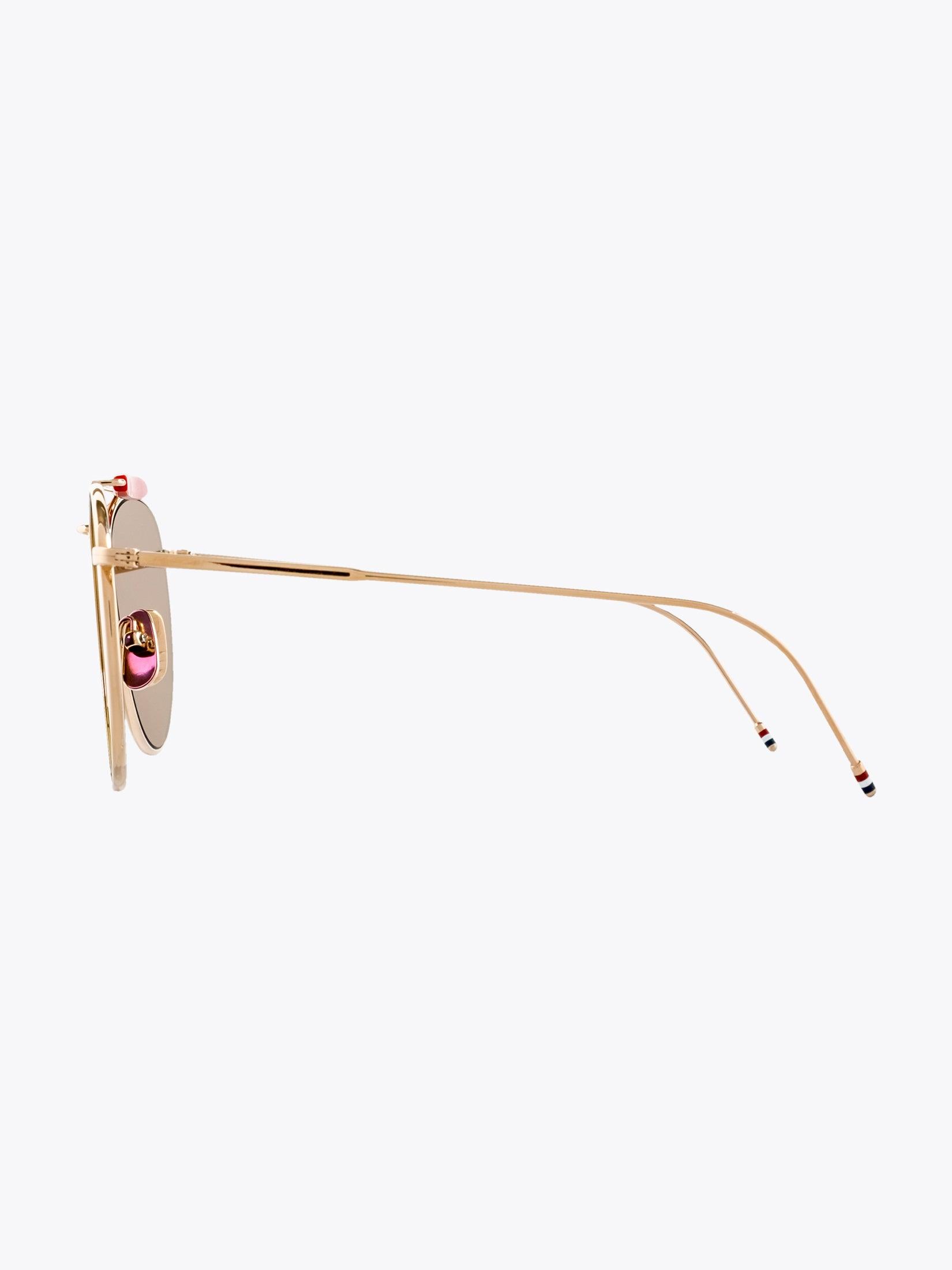 Thom Browne TB-015 Sonnenbrille Gold