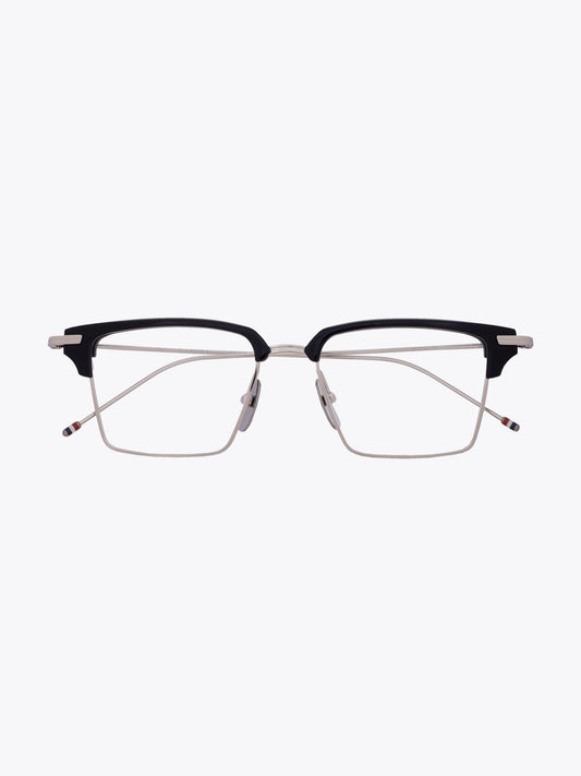 Thom Browne TB-422 Silver/Navy Eyeglasses - Apodep.com