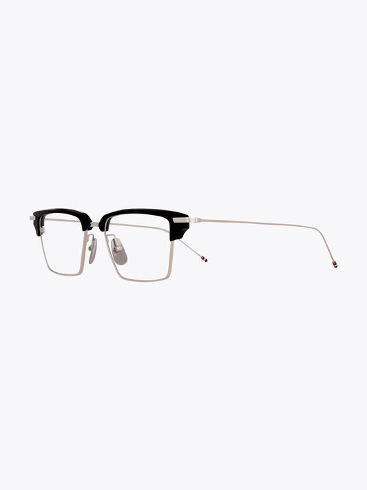 Thom Browne TB-422 Silver/Navy Eyeglasses - Apodep.com