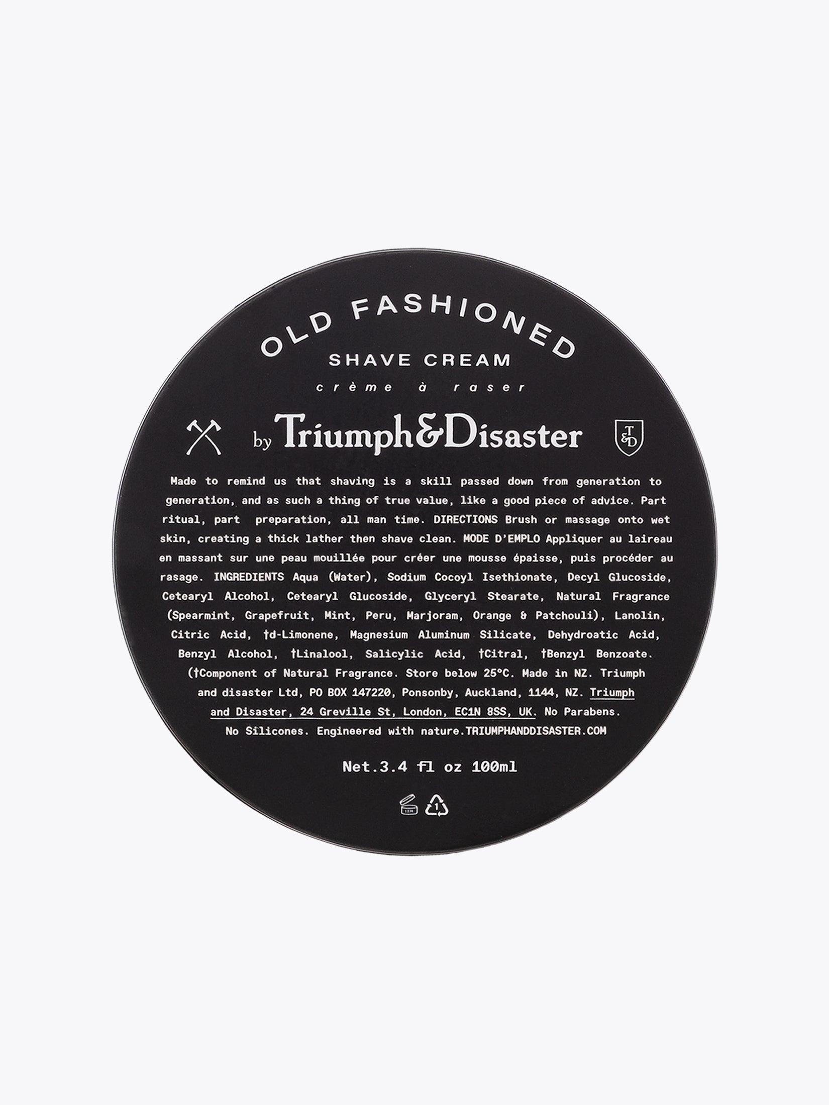 Triumph & Disaster Old Fashioned Shave Cream 100ml Tiegel